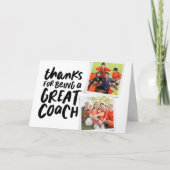 Bedankt voor een geweldige coach twee foto bedankt kaart (Voorkant)
