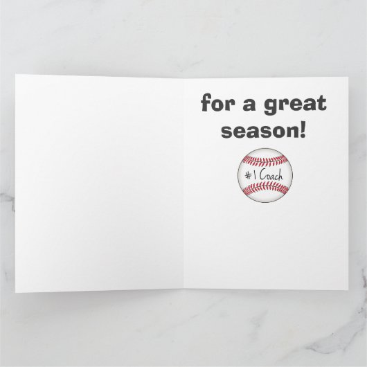 Bedankt voor een geweldige honkbalcoach van het te (Binnen)