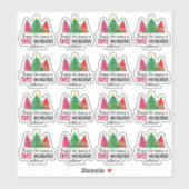 Bedankt voor een geweldige kerstdag voor klanten sticker (Vel)