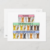 Bedankt voor een goede kampbegeleider briefkaart (Voorkant / Achterkant)