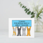 Bedankt voor een goede leerkracht briefkaart (Staand voorkant)