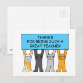 Bedankt voor een goede leerkracht briefkaart (Voorkant / Achterkant)