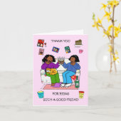 Bedankt voor een goede vriend zijn kaart (Gele Bloem)