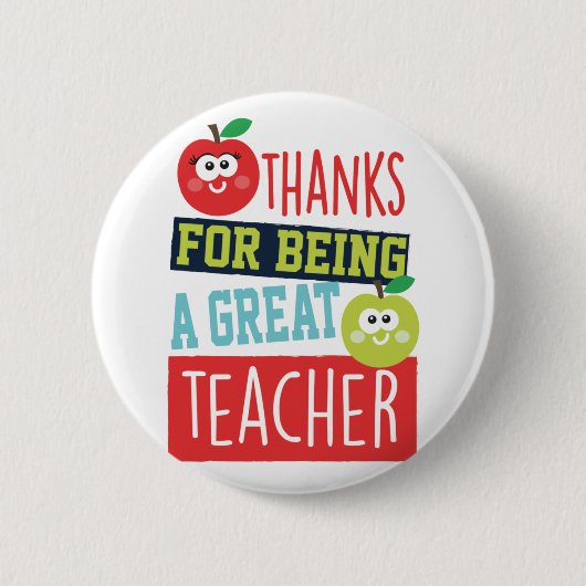 Bedankt voor een grote Button voor leerlingenbadge (Voorkant)