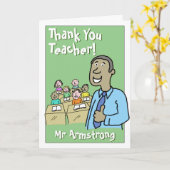 Bedankt voor een mannelijke leraar kaart (Gele Bloem)