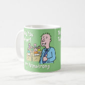 Bedankt voor een mannelijke leraar koffiemok (Voorkant links)