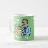 Bedankt voor een mannelijke leraar koffiemok (Voorkant links)