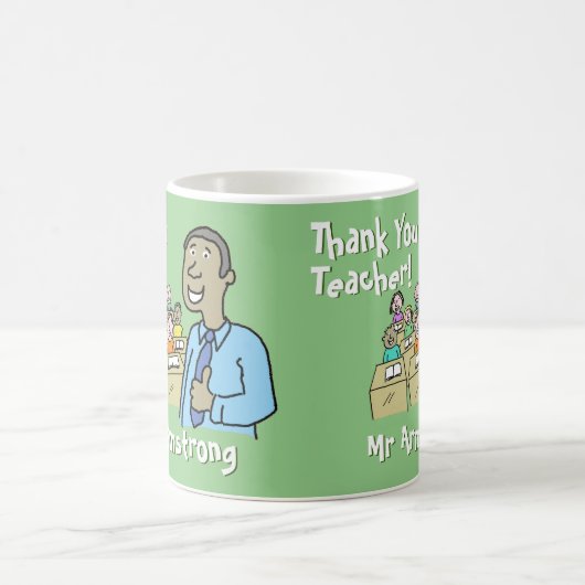 Bedankt voor een mannelijke leraar koffiemok (Center)
