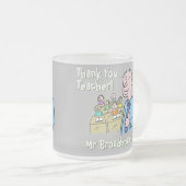Bedankt voor een mannelijke leraar matglas koffiemok (Voorkant rechts)