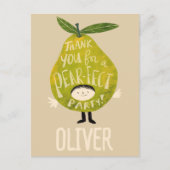 Bedankt voor een pe-perfect feestje grappige peer  briefkaart (Voorkant)