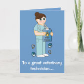 Bedankt voor een veterinaire technicus (Voorkant)