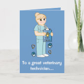 Bedankt voor een veterinaire technicus (Voorkant)