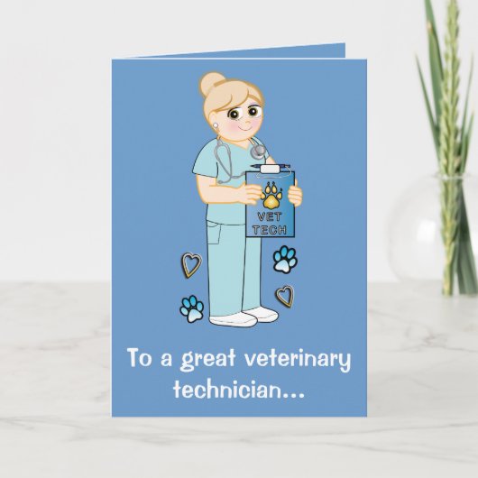 Bedankt voor een veterinaire technicus (Voorkant)