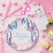 Bedankt voor fladderende Vlinders Verjaardag Papieren Bordje (Feest)