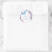 Bedankt voor fladderende Vlinders Verjaardag Ronde Sticker (Tas)