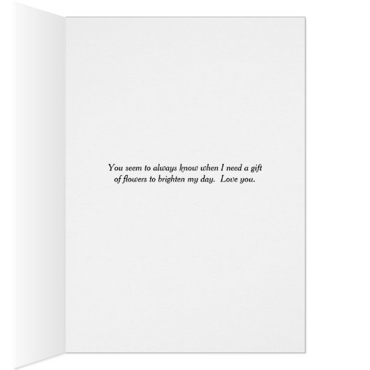 Bedankt voor Flowers mama, Kaart. Peachy Flowers (Binnen (Rechts))