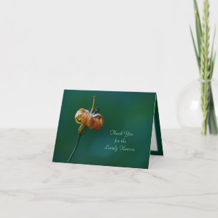 Bedankt voor Flowers Note Kaart, Yellow Lily