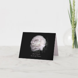 Bedankt voor Flowers One Bord Pink Rose Note Kaart