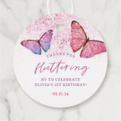 Bedankt voor fluiten met vlinder Hartelijk dank Bedankjes Labels (Achterkant)