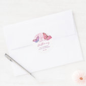 Bedankt voor fluiten met vlinder Hartelijk dank Ronde Sticker (Envelop)