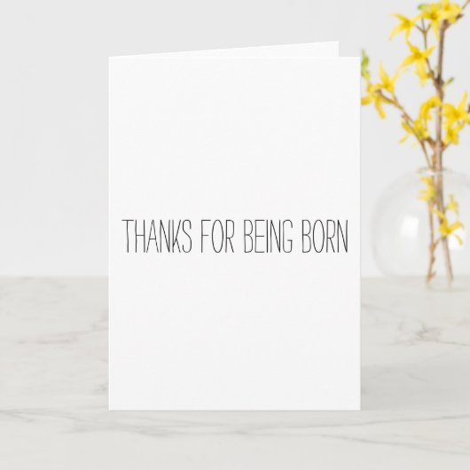 Bedankt voor geboorteverjaardagskaart kaart (Gele Bloem)