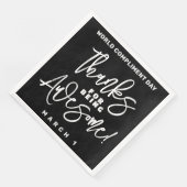 Bedankt voor Geweldige zijn! Wereld Compliment Day Servet (Hoek)