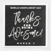 Bedankt voor Geweldige zijn! Wereld Compliment Day Servet (Voorkant)