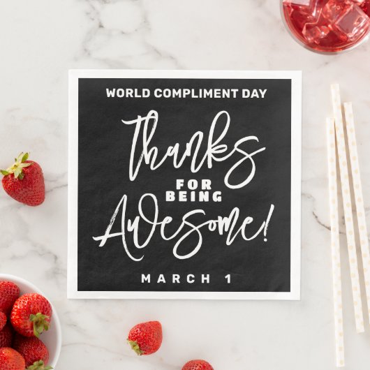 Bedankt voor Geweldige zijn! Wereld Compliment Day Servet (Insitu)