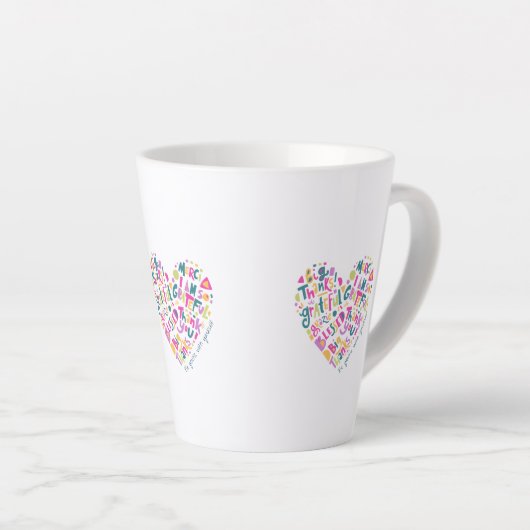 Bedankt voor Gift Latte Mok (Rechterhoek)