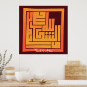 Bedankt voor God! | Arabische woorden #27 Poster (Keuken)