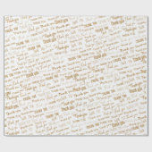 Bedankt voor gouden glitter text_small cadeaupapier (Vlak)