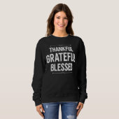 Bedankt voor Grateful Bless Thanksgiving Day Trui (Voorkant volledig)
