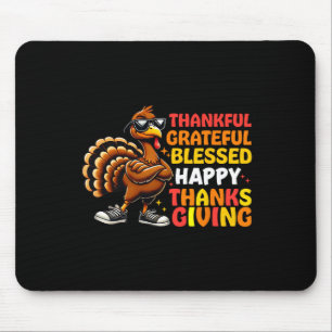 Bedankt voor Grateful Blessed Happy Thanksgiving T Muismat