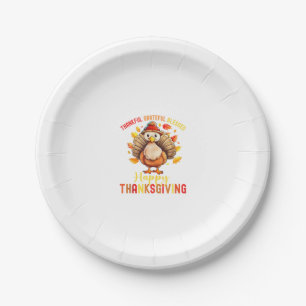 Bedankt voor Grateful Blessed Happy Thanksgiving T Papieren Bordje