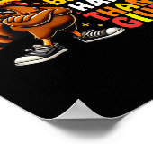 Bedankt voor Grateful Blessed Happy Thanksgiving T Poster (Hoek)