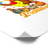 Bedankt voor Grateful Blessed Happy Thanksgiving T Poster (Hoek)