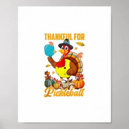 Bedankt voor Grateful Blessed Happy Thanksgiving T Poster (Voorkant)