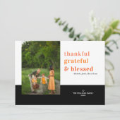 Bedankt voor Grateful Blessed Thanksgiving Fotokaa Kaart (Staand voorkant)