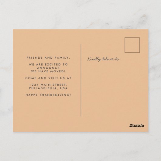 Bedankt voor Grateful Blessed Thanksgiving Moving Briefkaart (Achterkant)