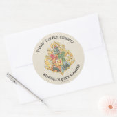 Bedankt voor Harry Potter Baby Shower Ronde Sticker (Envelop)