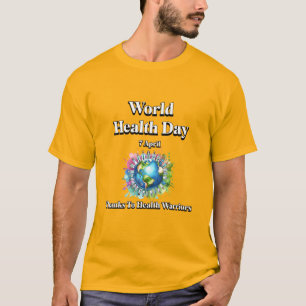 Bedankt voor Health Warriors. Wereldgezondheidsdag T-shirt