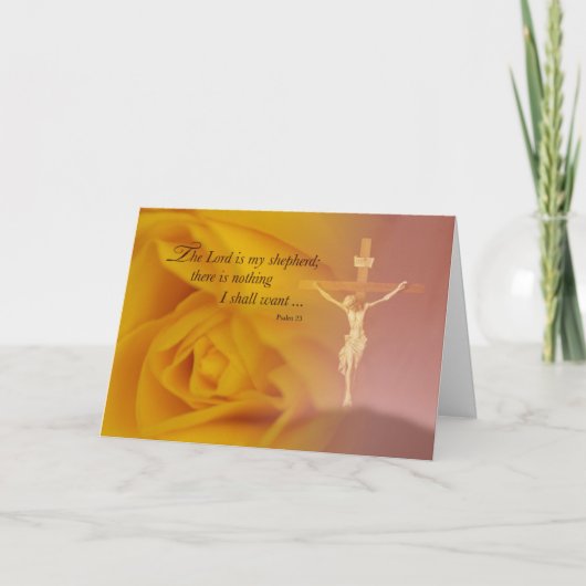 Bedankt voor Herinnering, Christelijk, Kruis, Roos (Voorkant)