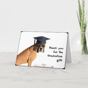 Bedankt voor het afstuderen cadeau boxer kaart