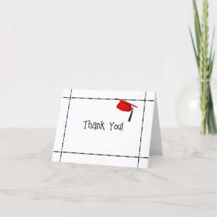 Bedankt voor het Afstuderen cadeau met rood Pet