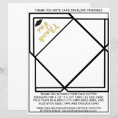 Bedankt voor het Afstuderen Note Kaart Envelope Pa (Voorkant / Achterkant)