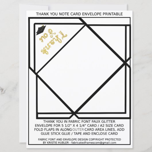 Bedankt voor het Afstuderen Note Kaart Envelope Pa (Voorkant)