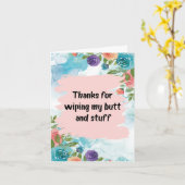 Bedankt voor het afvegen van mijn kont en dingen M Kaart (Gele Bloem)