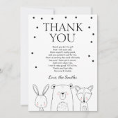 Bedankt voor het Baby shower Safari Animals Kaart (Voorkant)