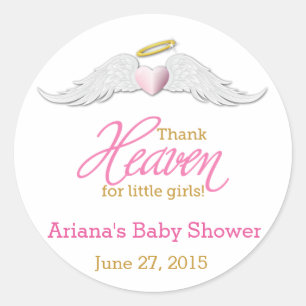 Bedankt voor het Baby shower van Little Girls Ronde Sticker