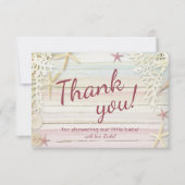 Bedankt voor het Baby shower van Tropische Beach S (Voorkant)